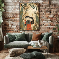 Vintage Adventure Landscape Art Deco Style Poster