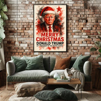 Festive Santa Hat Artwork - Abstract, Artistic, or Pop Culture Poster