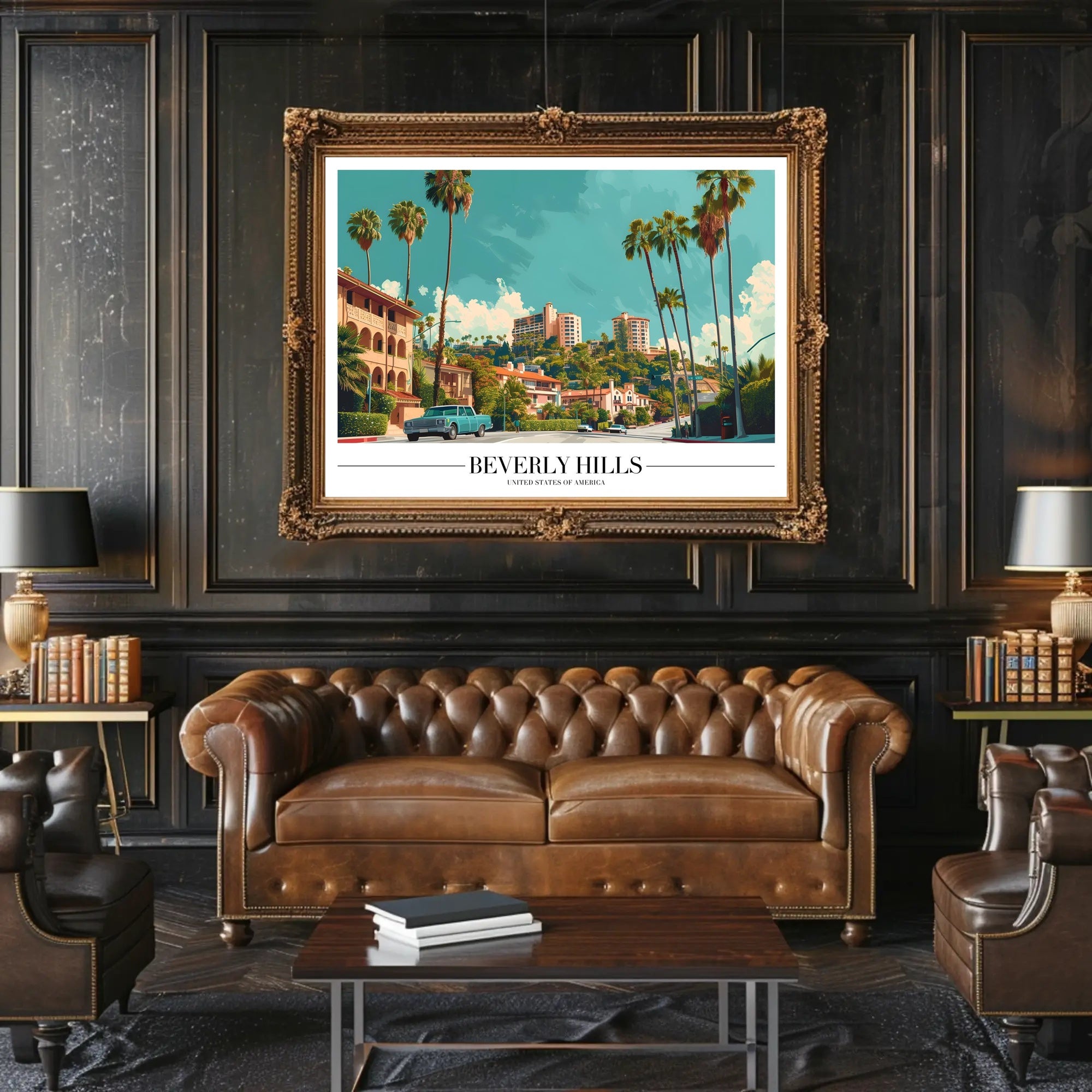 Beverly Hills Glamour Sunlit Streets Urban or Cityscape Poster