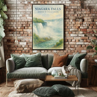 Niagara Falls Watercolor Dreamland National Park Poster