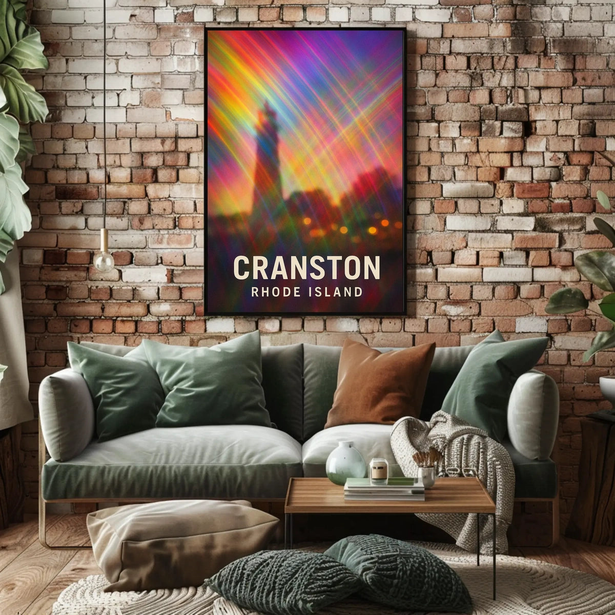 Cranston Rhode Island Scenic Minimalist Travel Poster