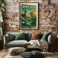 Rhode Island The Ocean State Poster