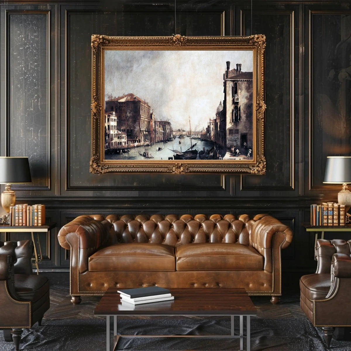 Venetian Canal Masterpiece: European Landscape Urban Cityscape Poster