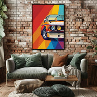 Classic Car Pop Art Poster with Retro Aesthetic PosterGoat