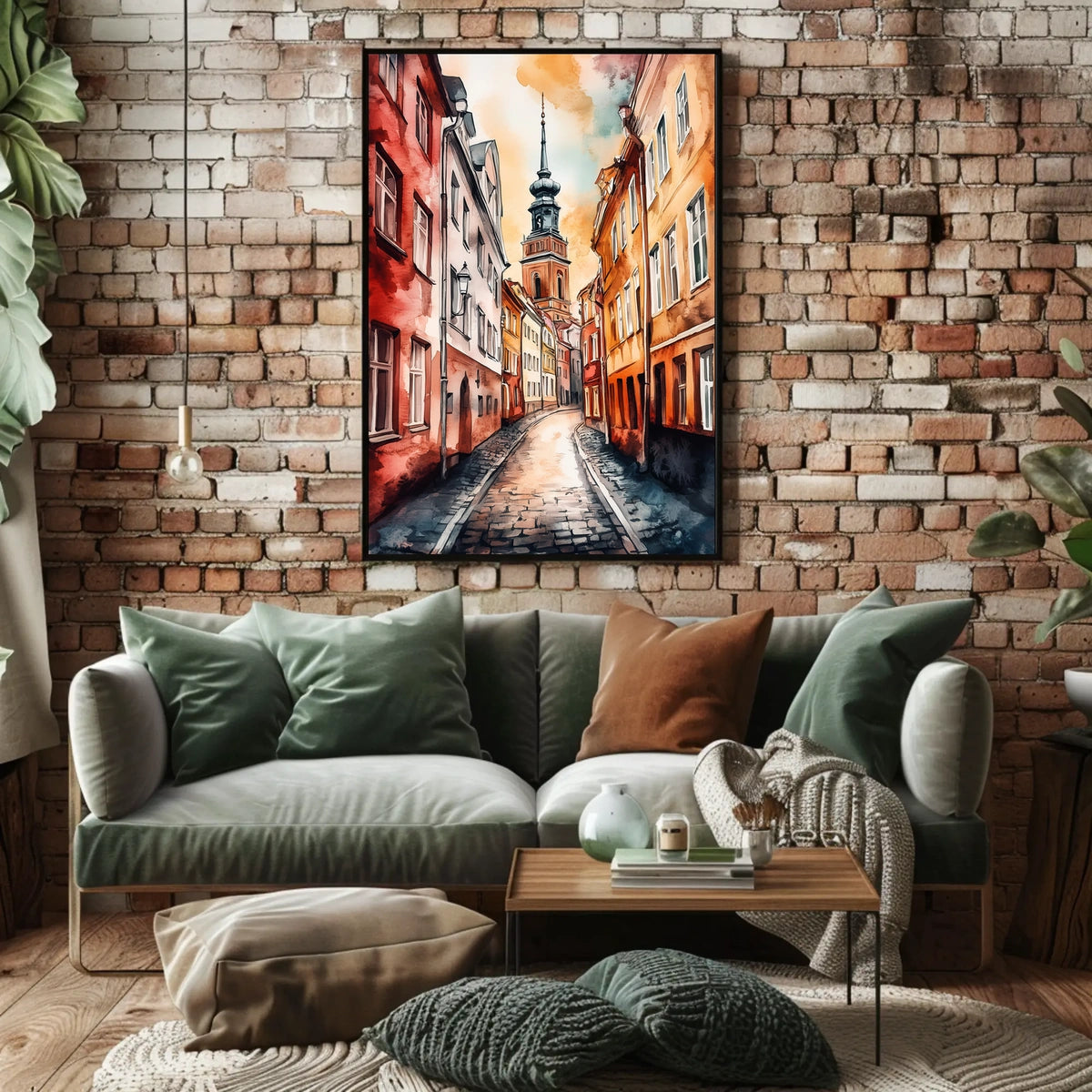 Latvia Riga Old Town and St Peters Church View Poster