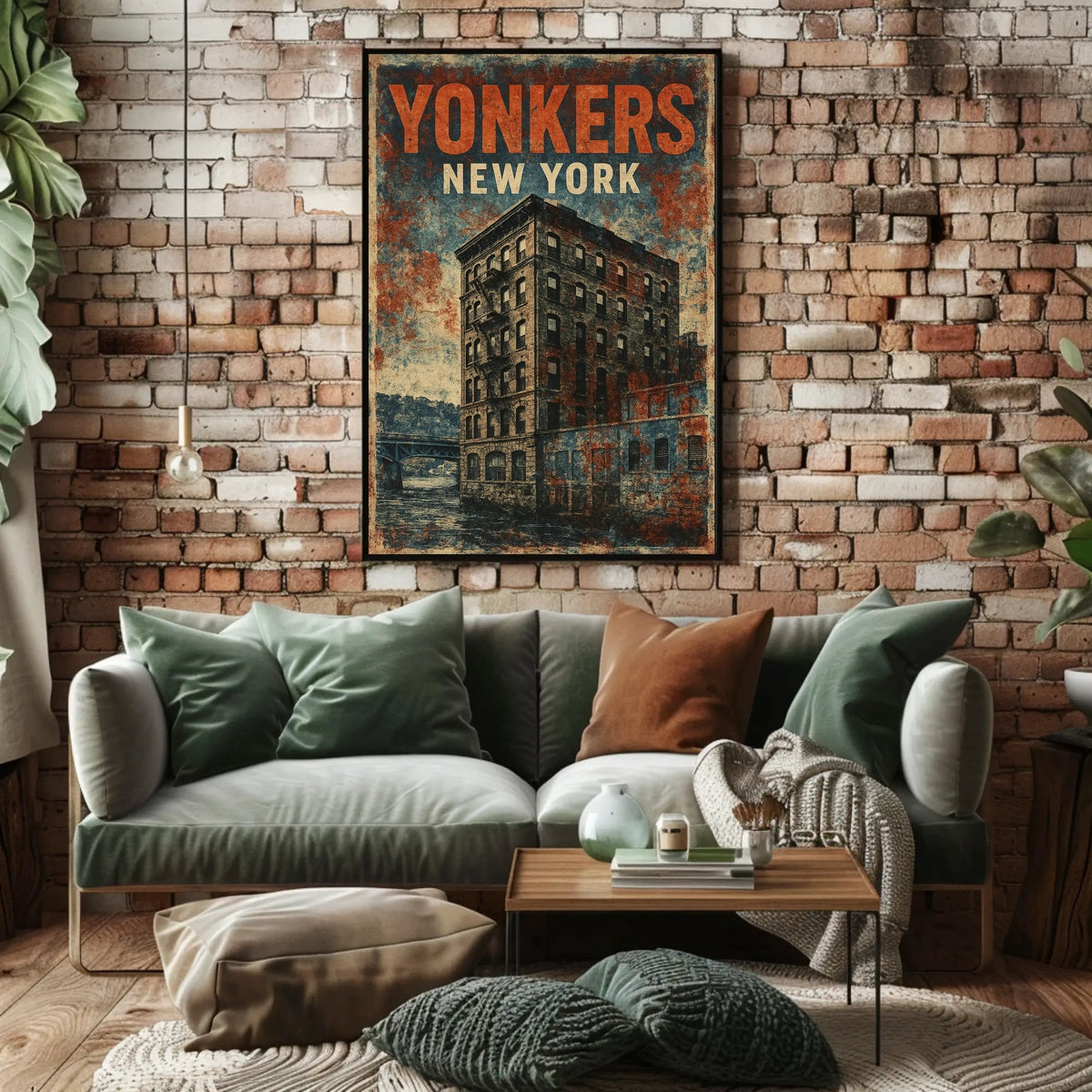 Vintage Yonkers Historic Building Travelers Poster