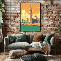 Tranquil Coastal Mosque Poster