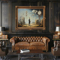 Surreal Dreamscape Timepiece Artistic Poster