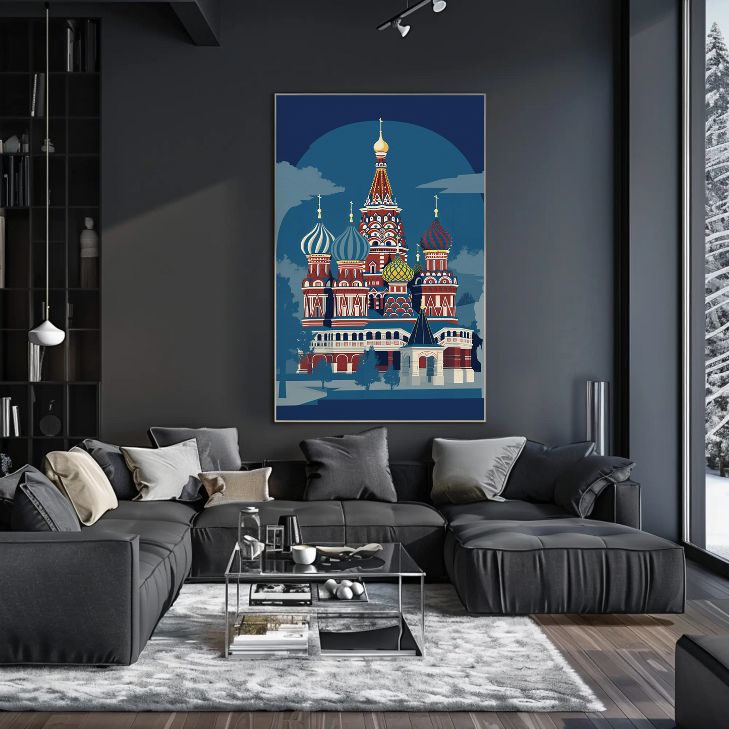 Saint Basil's Cathedral Moscow Landmark Travel Poster
