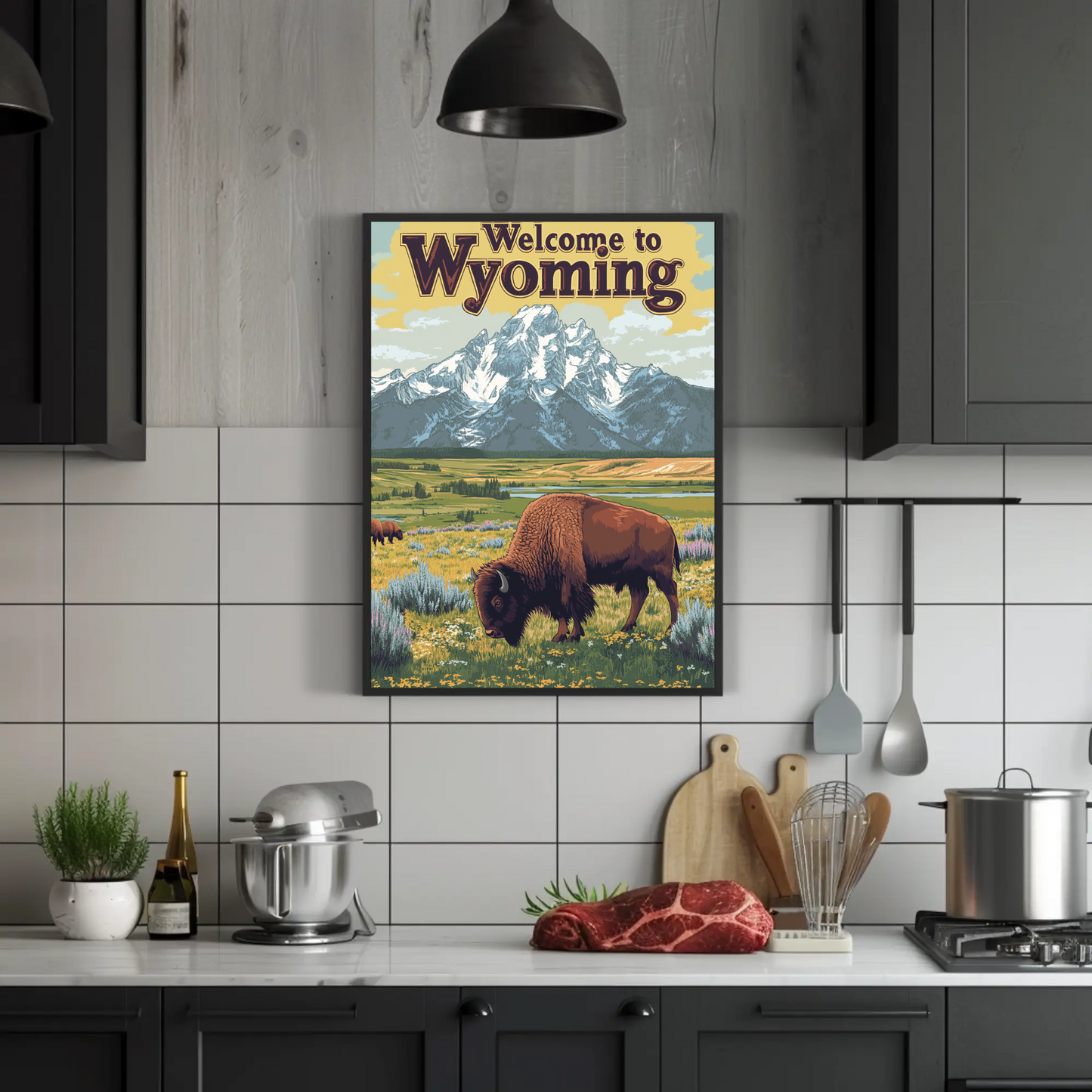 Welcome to Wyoming Vintage Poster