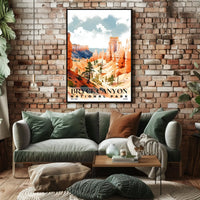 Bryce Canyon Watercolor Wall Art Poster
