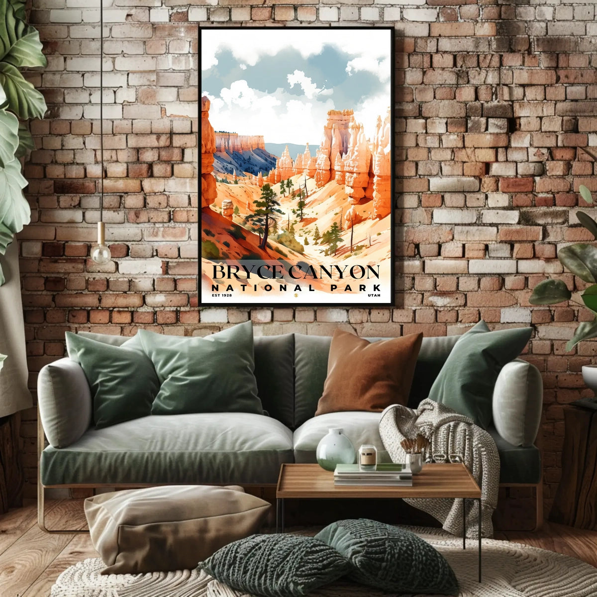 Bryce Canyon Watercolor Wall Art Poster