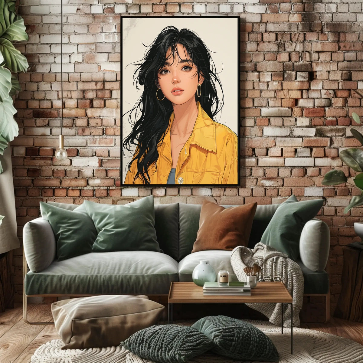 Vibrant Portrait In Yellow Poster