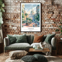 Vibrant Streets of Tirana Poster PosterGoat
