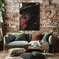 Mystical Winter Fox on Serene Mountain Cliff PosterGoat