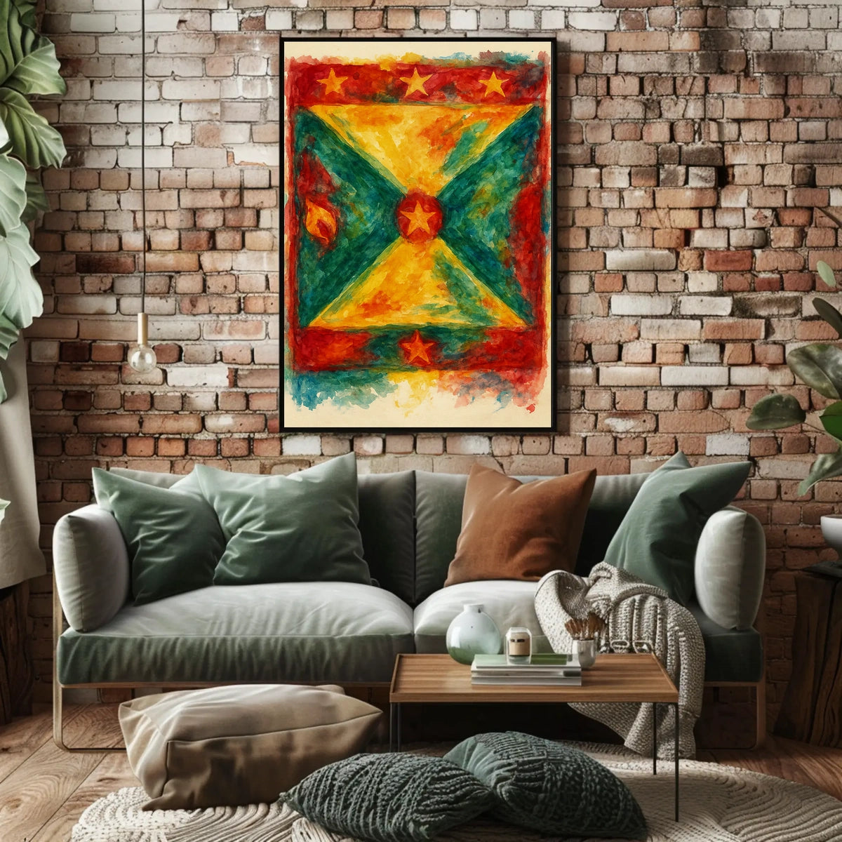 Vibrant Flag Art Poster