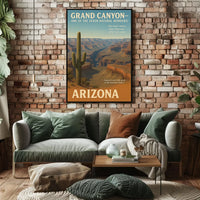 Grand Canyon Vintage Travel Aesthetic Poster