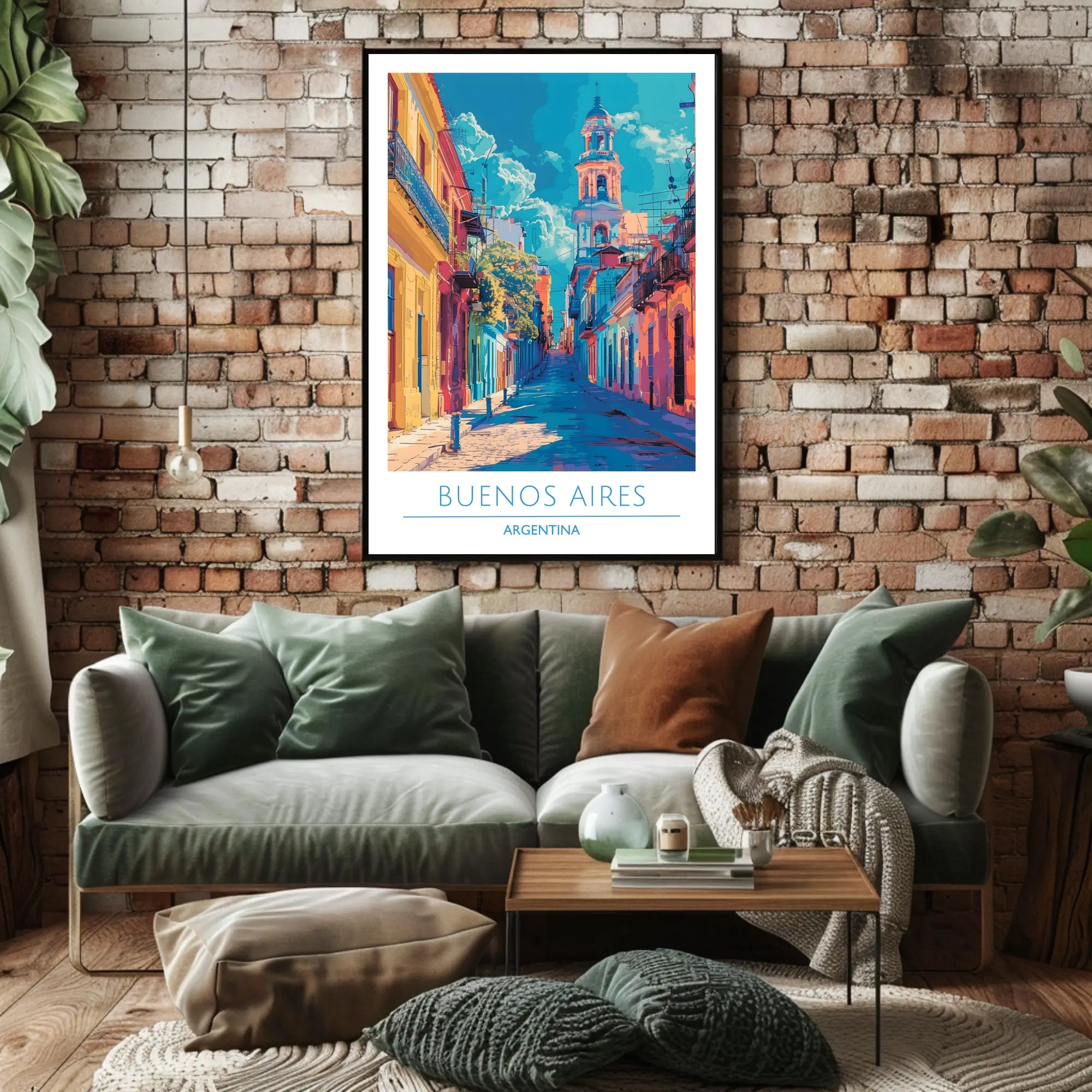 Vibrant Buenos Aires Urban Scene Impressionistic Urban or Cityscape Poster