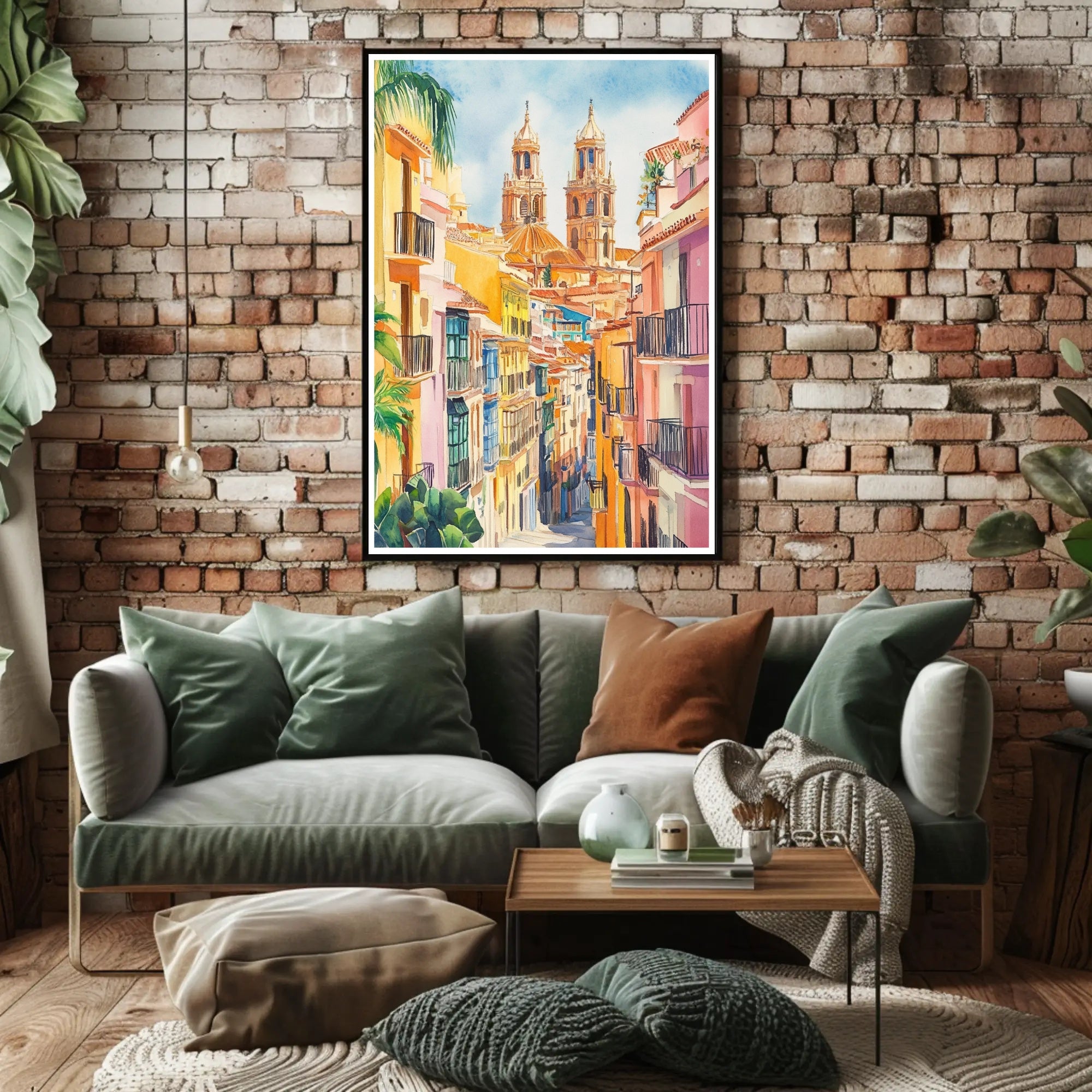 Vibrant Streets of the Old Town Poster PosterGoat