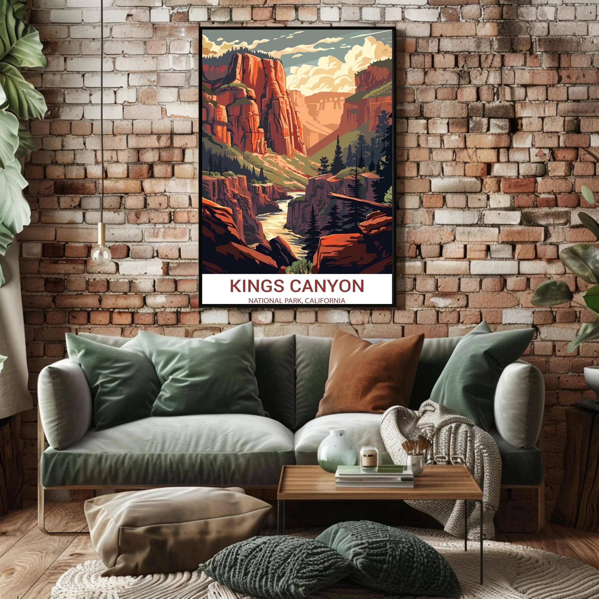 Kings Canyon Vintage National Park Poster