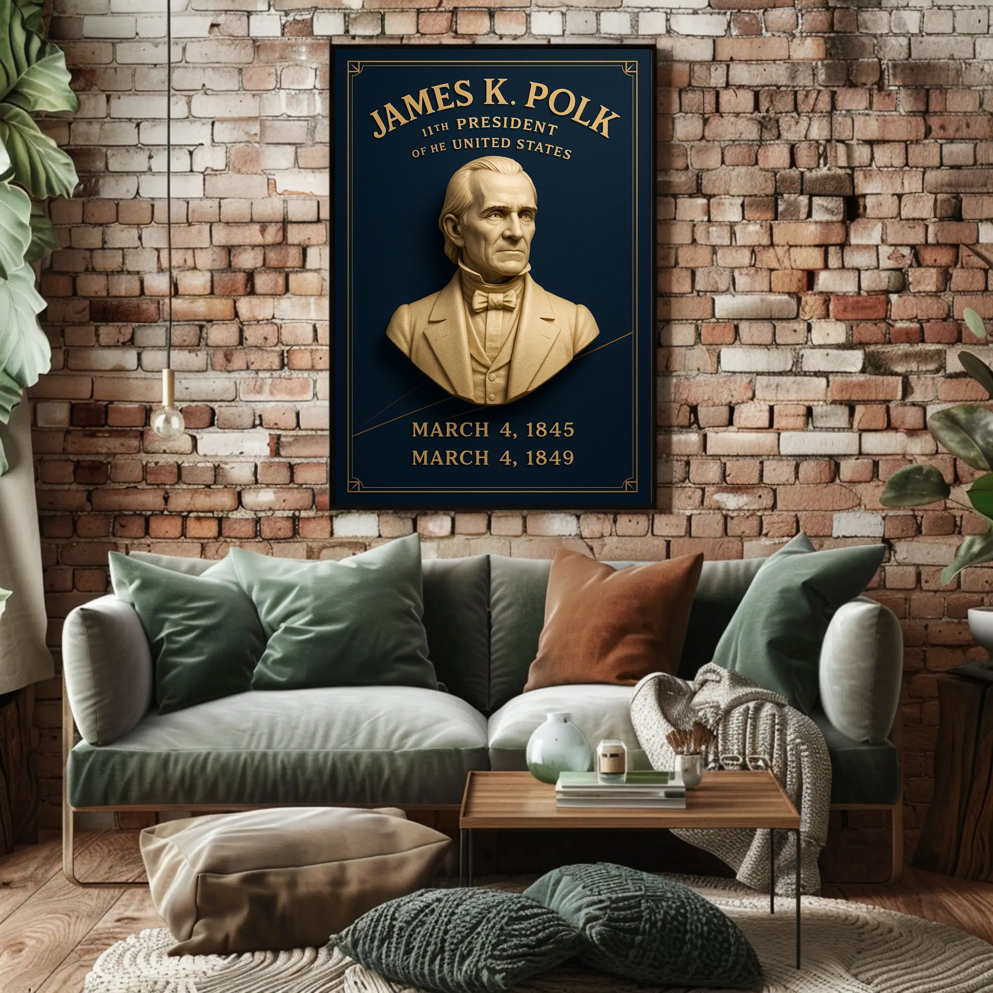 James K. Polk Vintage Historical Presidential Poster PosterGoat