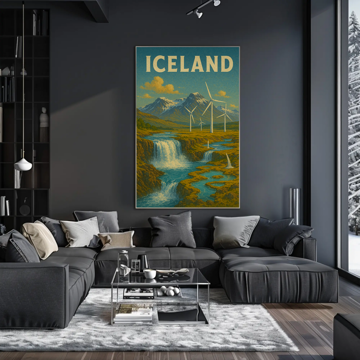 Majestic Icelandic Landscapes and Culture High-End Travel Poster