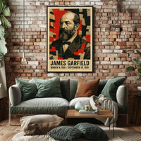 James A. Garfield 20th President of the United States Layered paper Collage Poster