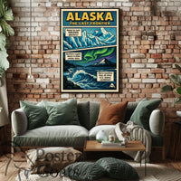 Alaska Adventure Vintage Travel Retro Travel Poster