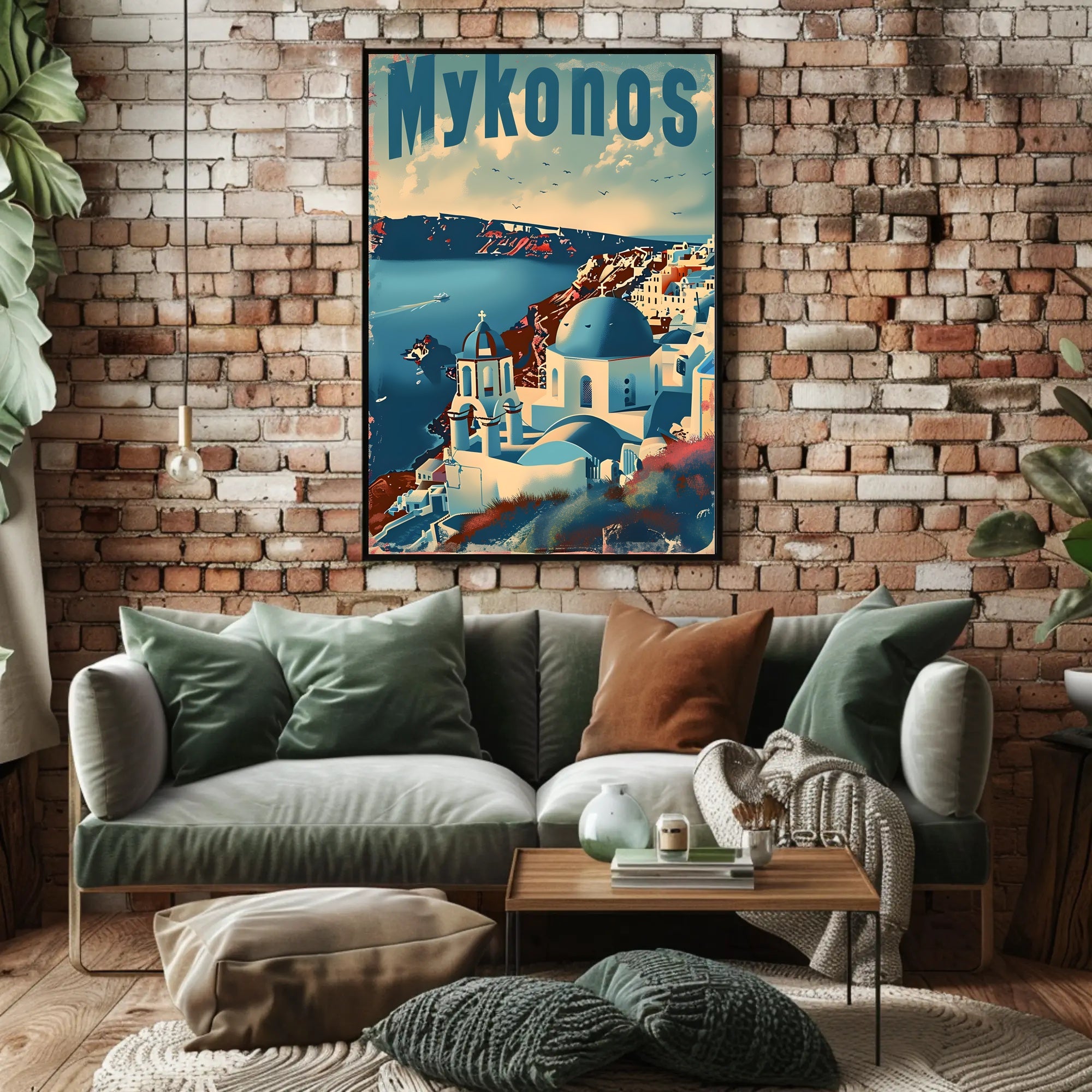 Mykonos Travel Poster