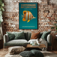 Copperband Butterflyfish Poster PosterGoat