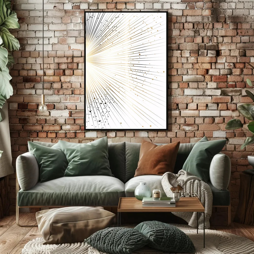 Vintage Cityscape Skyscrapers Art Deco Poster