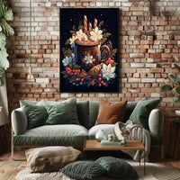 Cozy Holiday Beverage Art Print - Abstract or Artistic Poster