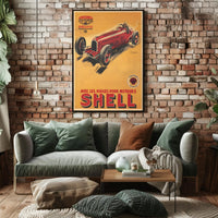 Vintage Shell Motor Oil Advertisement Poster