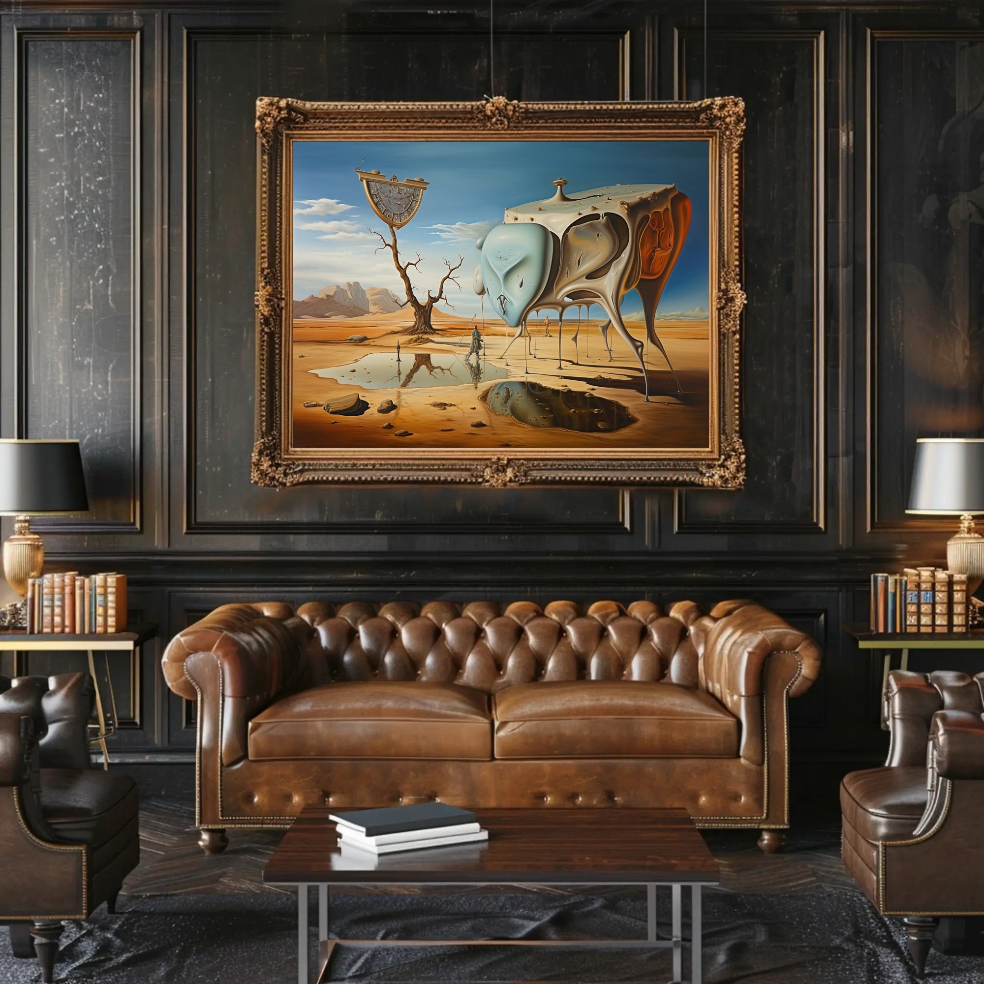 Surreal Dreamscape in a Desert Artistic Poster