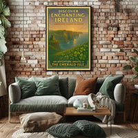 Ireland's Enchanting Cliffs Travel Poster