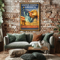 Land of Liberty and Dreams Poster PosterGoat