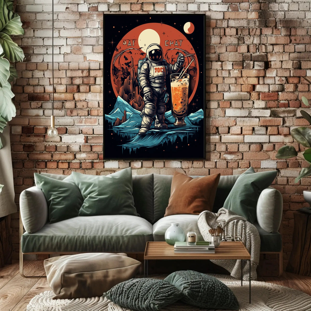 Cosmic Adventure with Bubble Tea Poster
