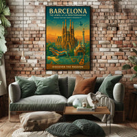 Barcelona The Jewel of the Mediterranean Poster