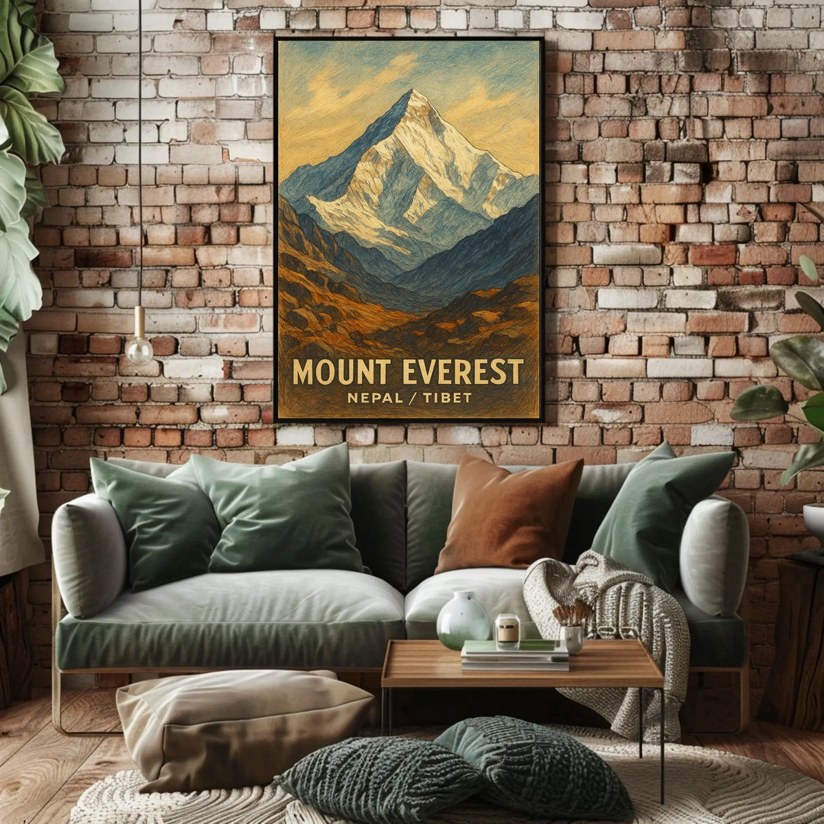 Mount Everest Vintage Travel Nostalgic Poster