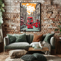 Vintage London Cityscape Poster