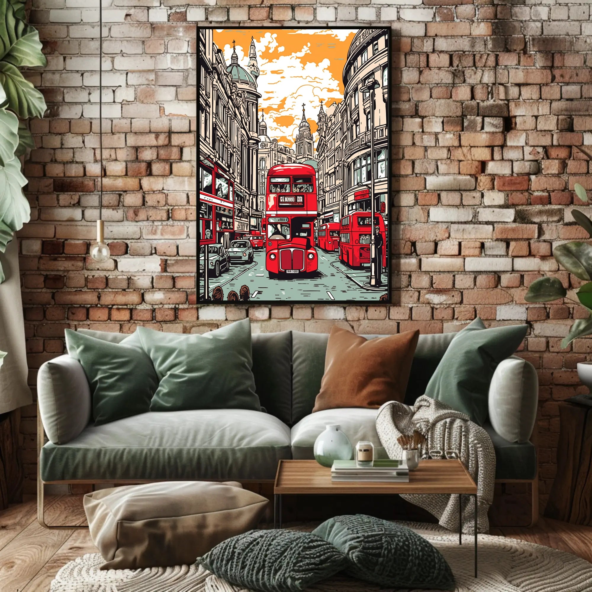 Vintage London Cityscape Poster