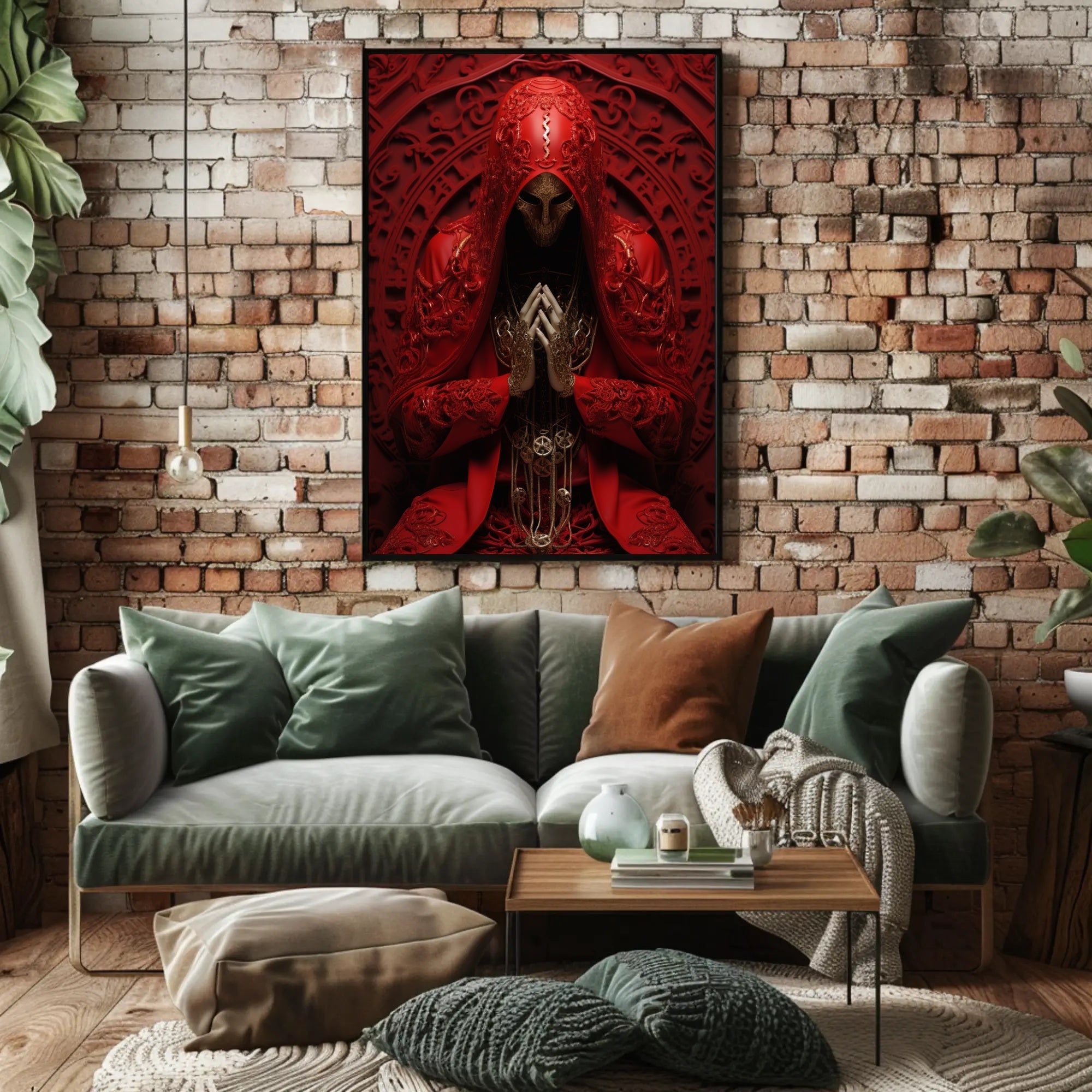 The Enigmatic Figure In Red Poster PosterGoat