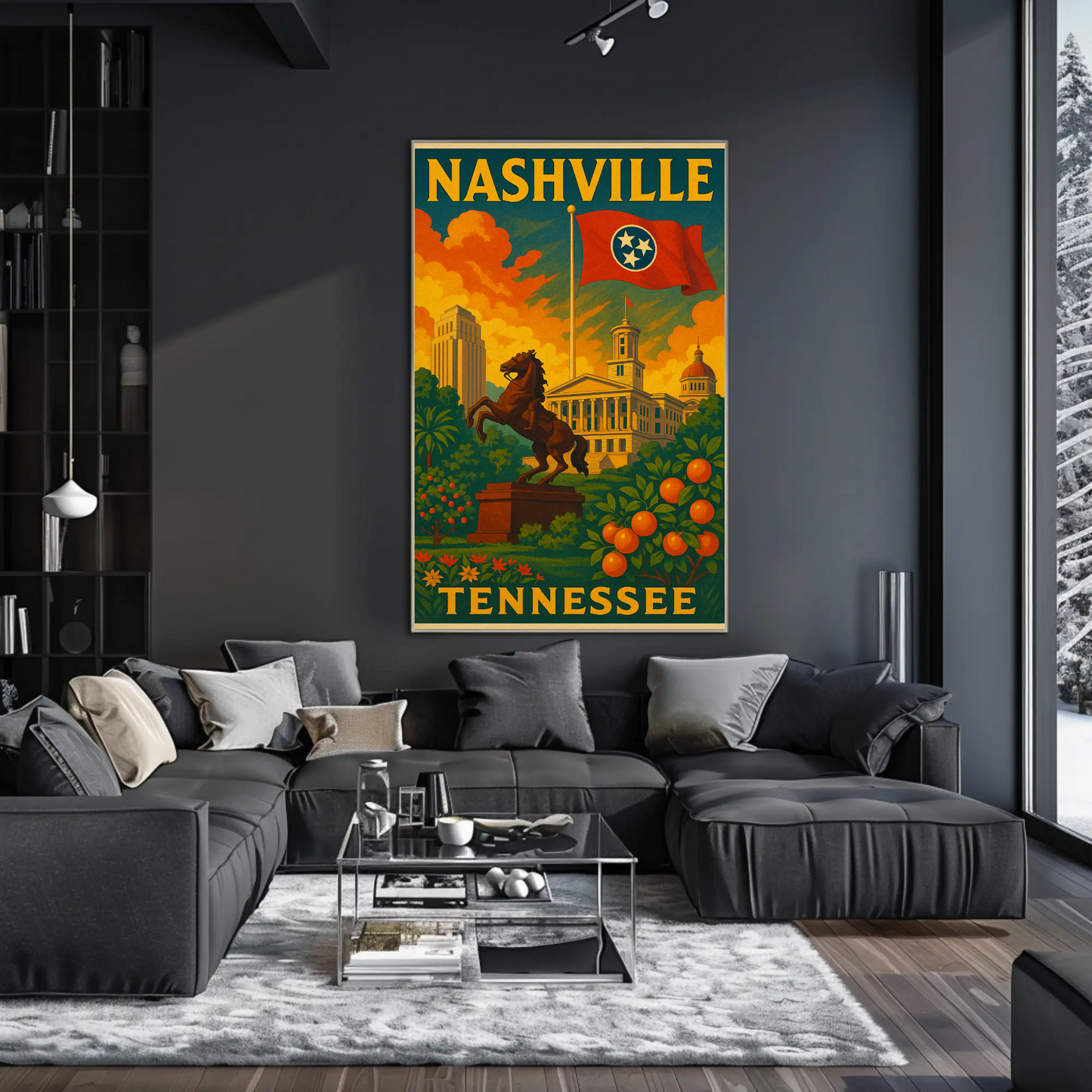 Nashville Tennessee Capitol City Travel Poster