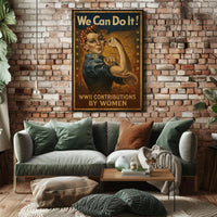 Empowering Women WWII Icon Propaganda Poster