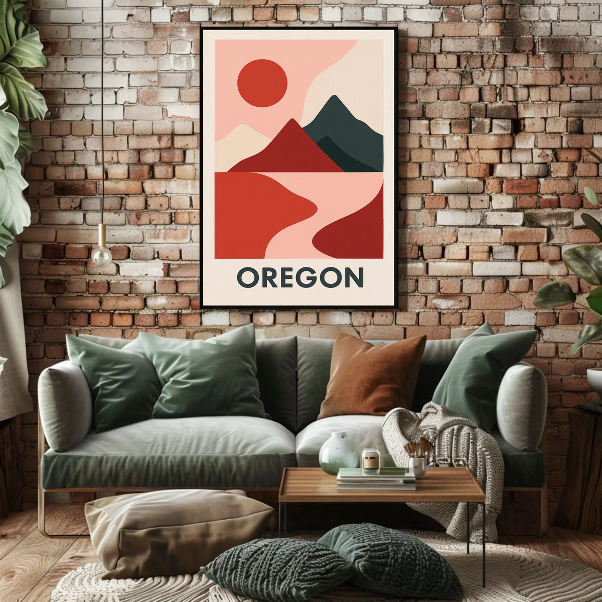 Oregon Abstract Landscape Poster