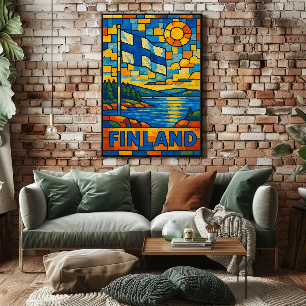 Finland In Vibrant Colors Poster