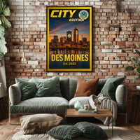 Des Moines City Edition Poster