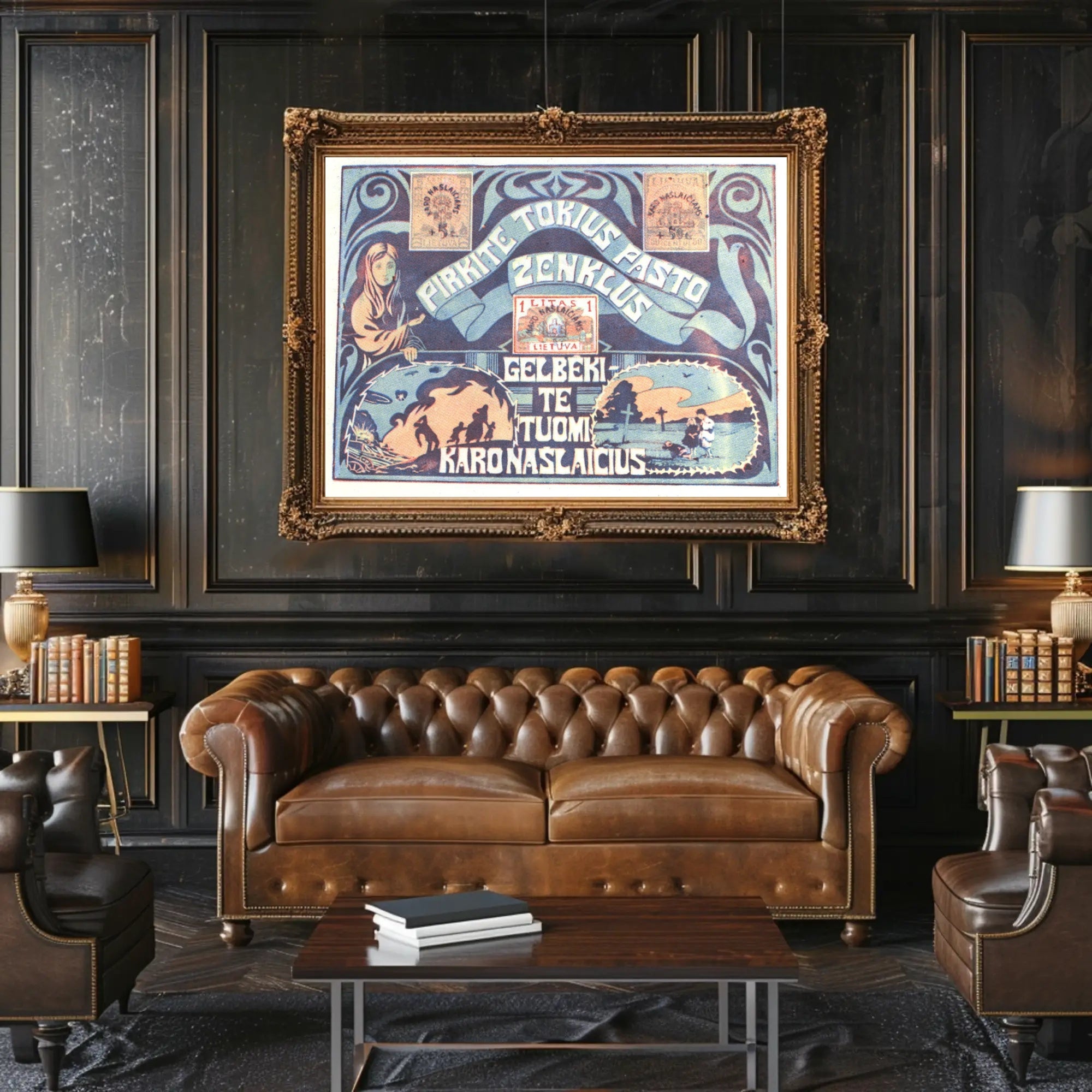 Lithuanian Postage Stamp Promotion Poster