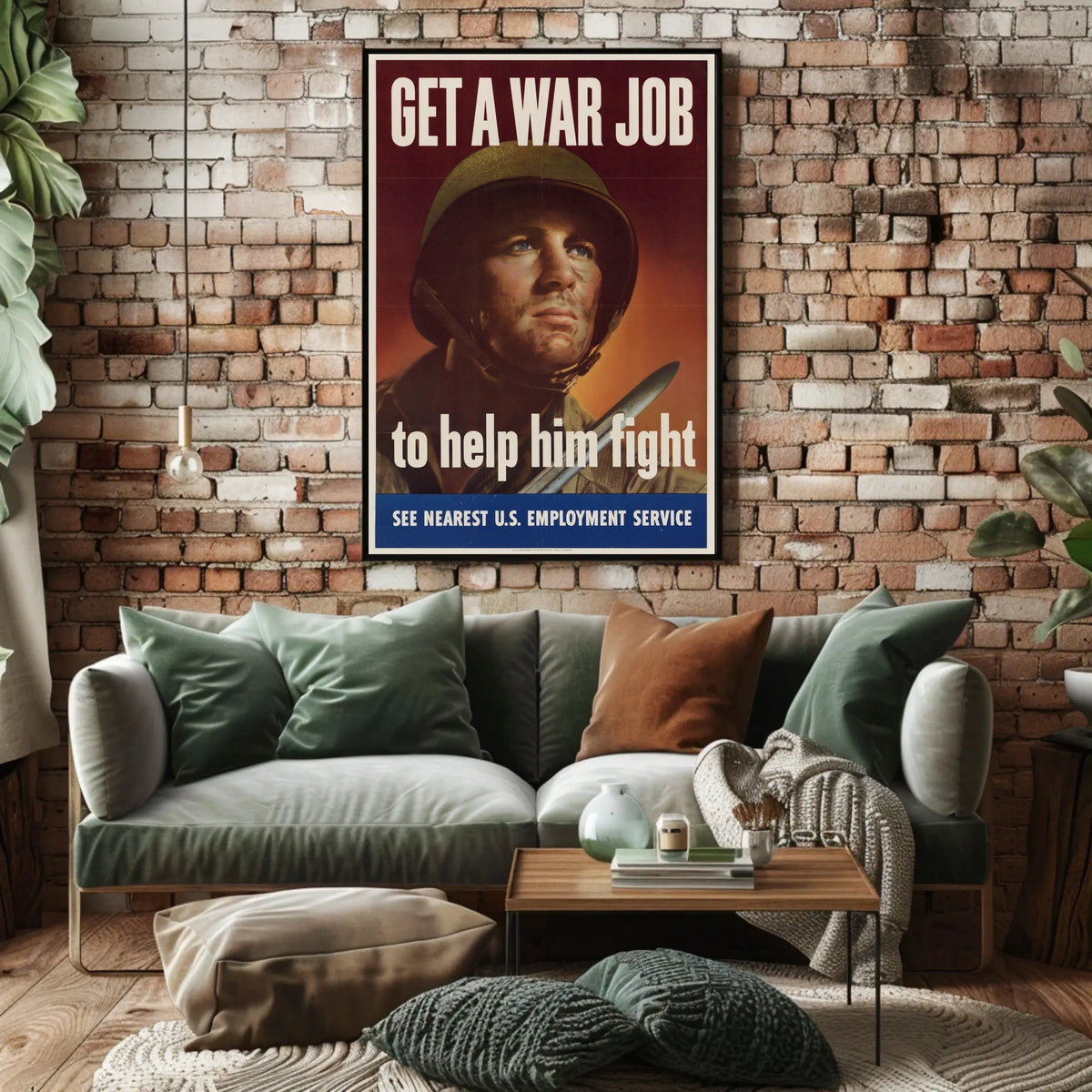 World War II Era Patriotic Propaganda Poster