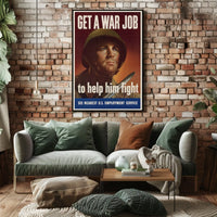 World War II Era Patriotic Propaganda Poster
